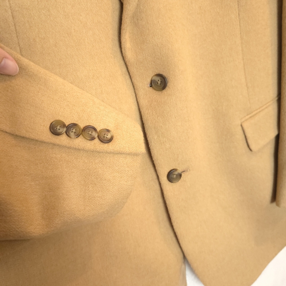 Camel Hair Jos A Banks Sports Blazer Jacket  46L Tan Executive Collection Gordon